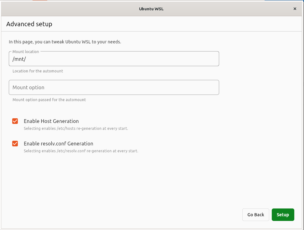 Advanced setting in Ubuntu