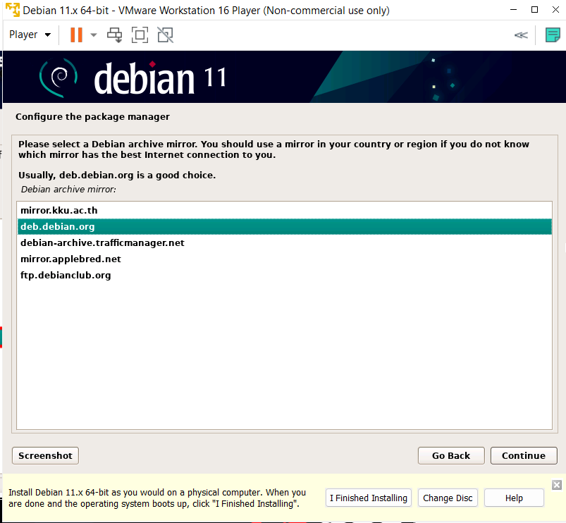 Debian archive mirror