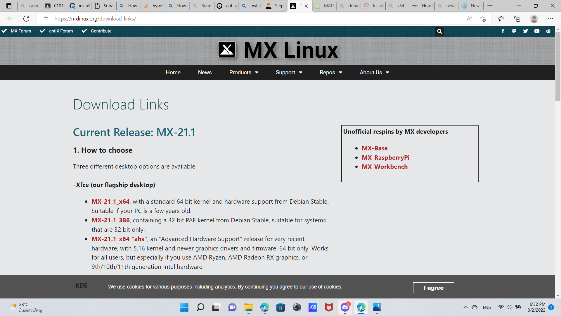 MX Linux website