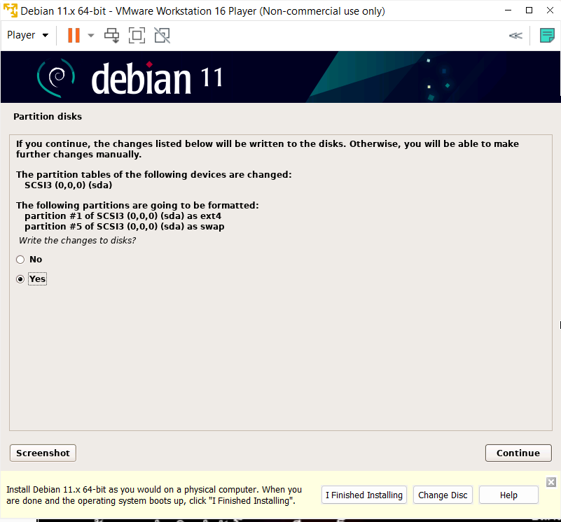 Confirm Partitioning